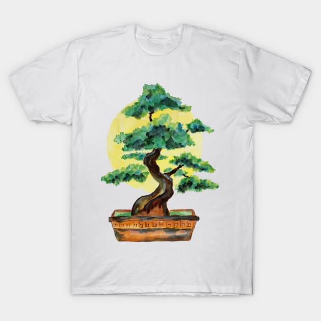 Bonsai Tree Sunshine T-Shirt by ZeichenbloQ